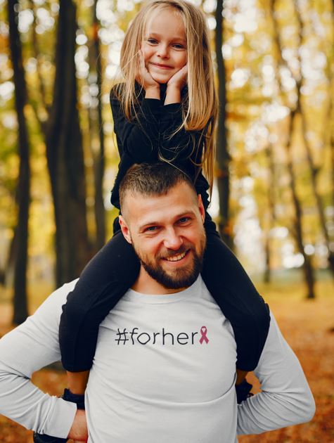 Unisex - #ForHer Breast Cancer Awareness Long Sleeve