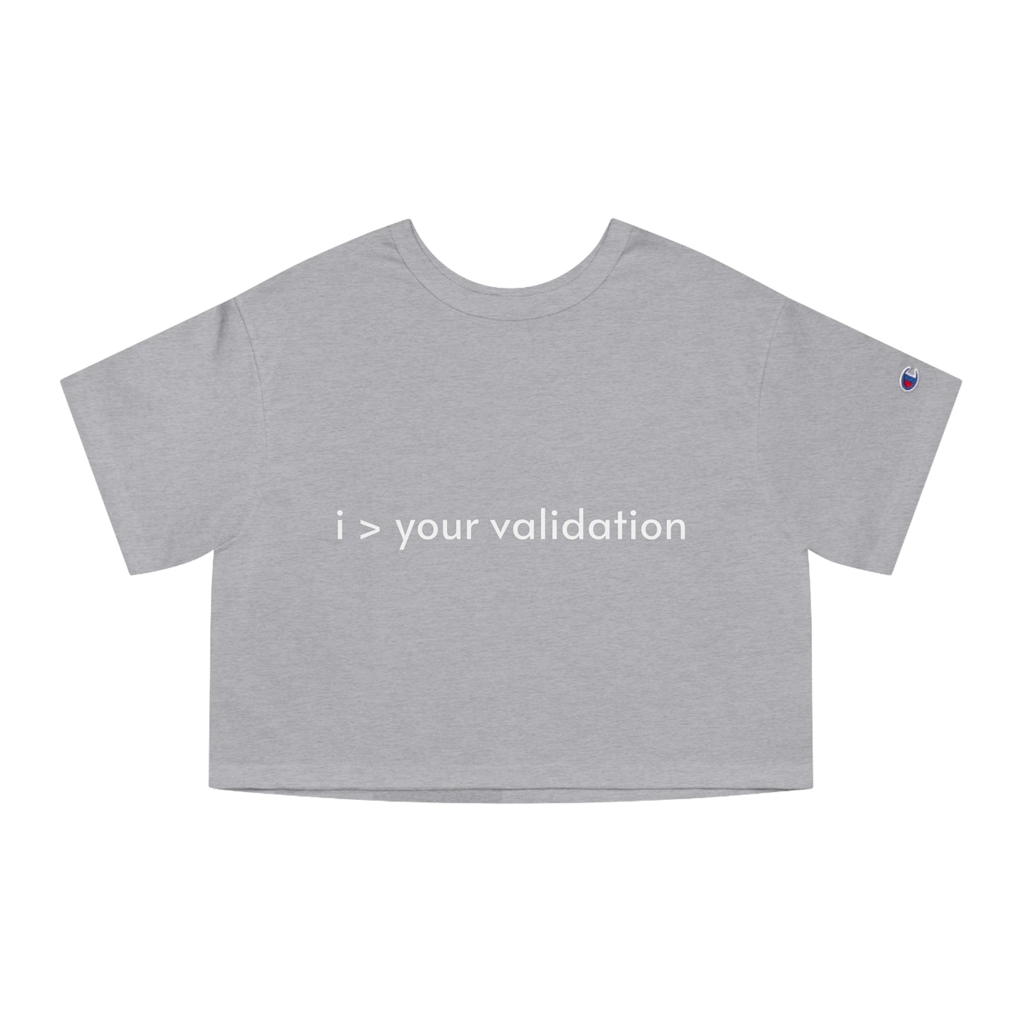 Greater Than Validation - Cropped T-Shirt