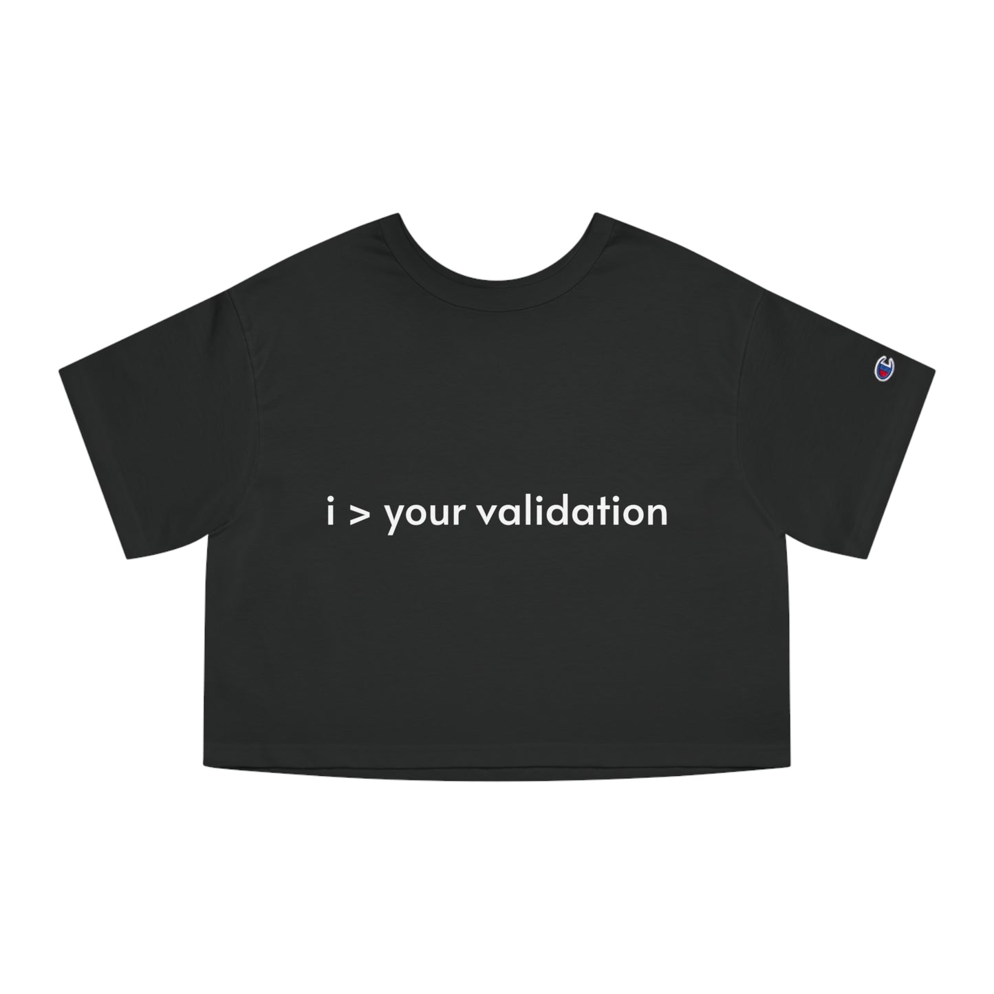 Greater Than Validation - Cropped T-Shirt